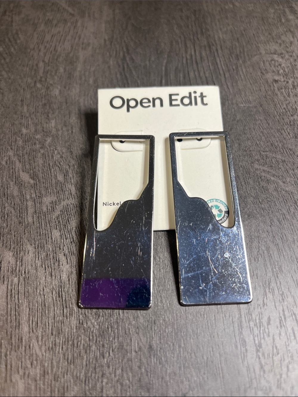 Open Edit - Silver post earrings